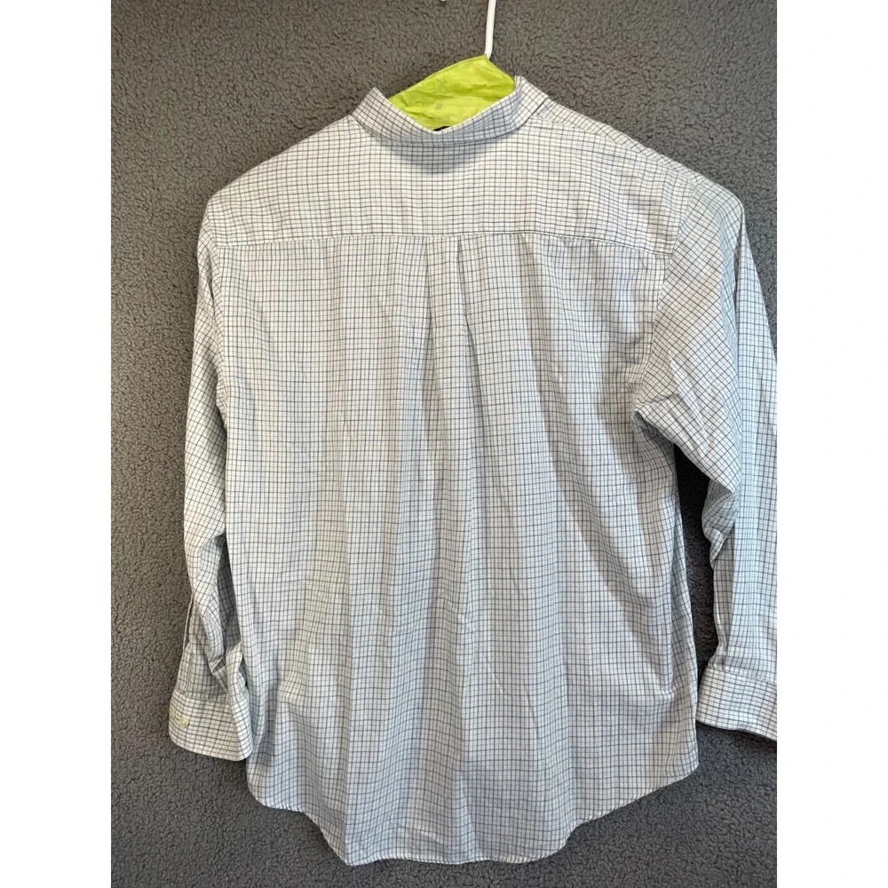 Arrow Shirt Men's LargeBlue Plaid Cotton‎ Long Sleeve Button Down